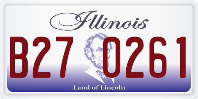 IL license plate B270261