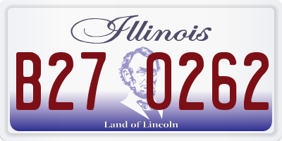 IL license plate B270262