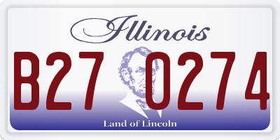 IL license plate B270274