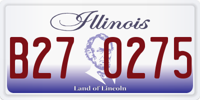 IL license plate B270275