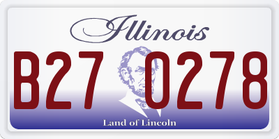 IL license plate B270278