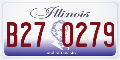 IL license plate B270279