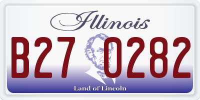 IL license plate B270282