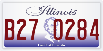 IL license plate B270284