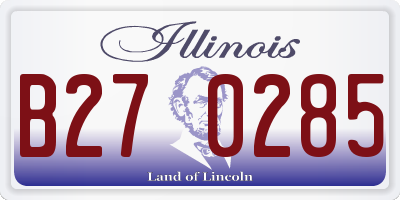IL license plate B270285