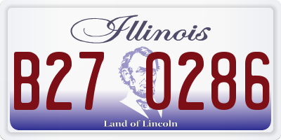 IL license plate B270286