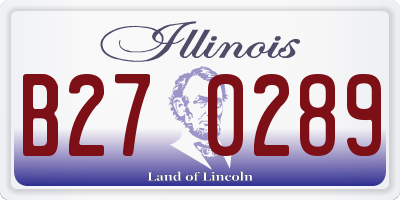 IL license plate B270289