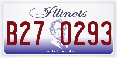 IL license plate B270293