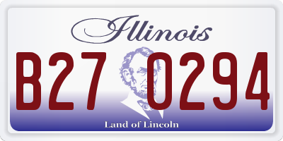 IL license plate B270294