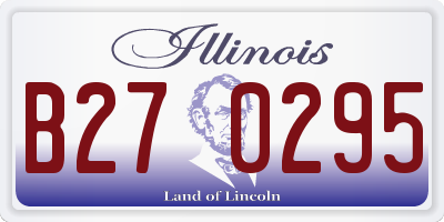 IL license plate B270295