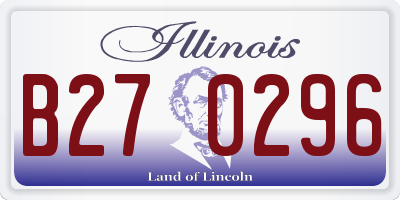 IL license plate B270296