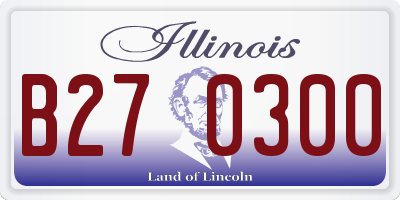 IL license plate B270300