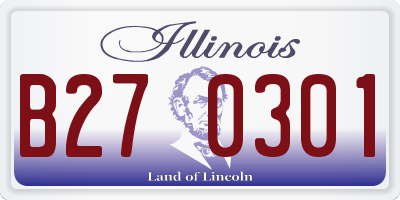 IL license plate B270301