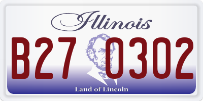 IL license plate B270302
