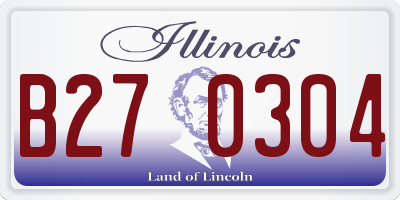 IL license plate B270304