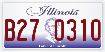 IL license plate B270310