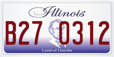 IL license plate B270312