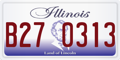 IL license plate B270313