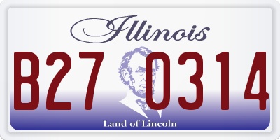 IL license plate B270314