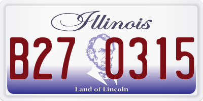 IL license plate B270315