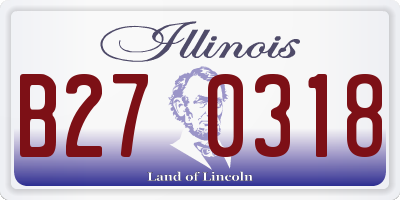 IL license plate B270318