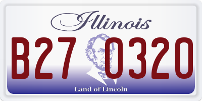 IL license plate B270320