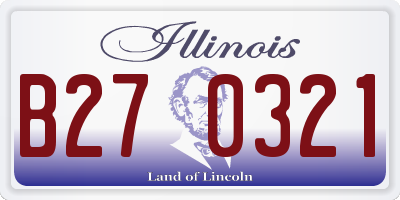 IL license plate B270321