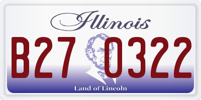 IL license plate B270322