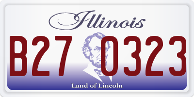 IL license plate B270323