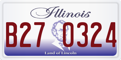 IL license plate B270324