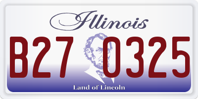 IL license plate B270325