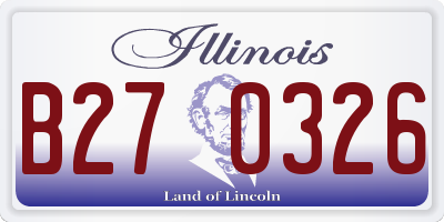IL license plate B270326