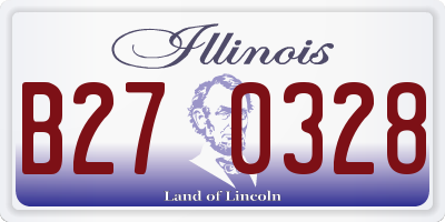IL license plate B270328
