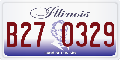 IL license plate B270329