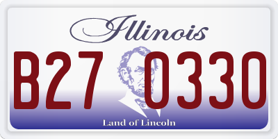 IL license plate B270330