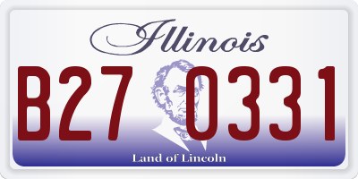 IL license plate B270331