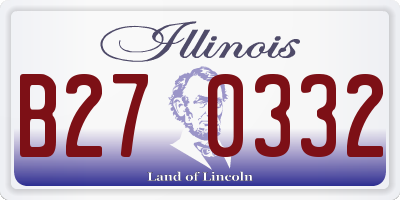 IL license plate B270332