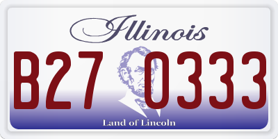 IL license plate B270333