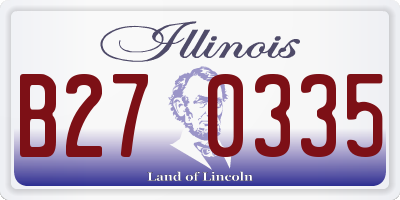 IL license plate B270335