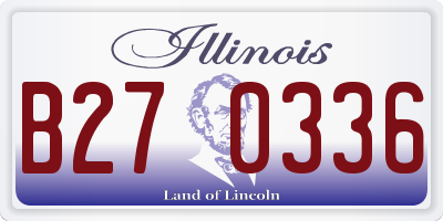 IL license plate B270336