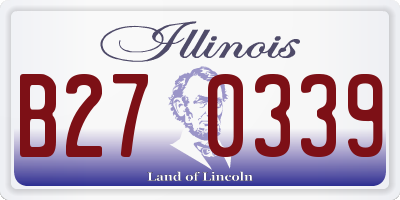 IL license plate B270339