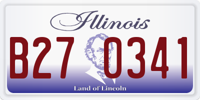 IL license plate B270341