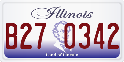 IL license plate B270342