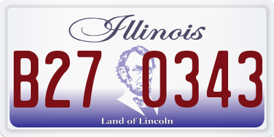 IL license plate B270343
