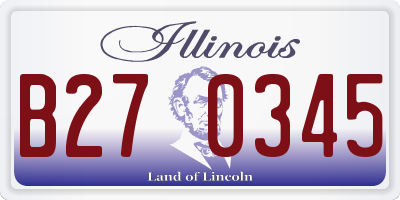 IL license plate B270345