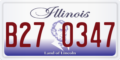 IL license plate B270347