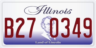 IL license plate B270349