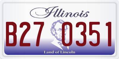 IL license plate B270351
