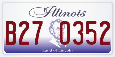 IL license plate B270352