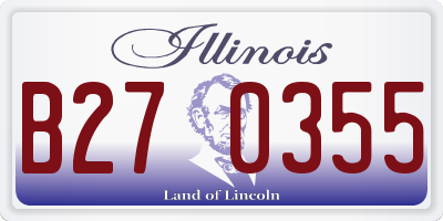 IL license plate B270355